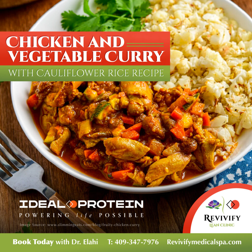 Chicken and Vegetable Curry with Cauliflower Rice Recipe